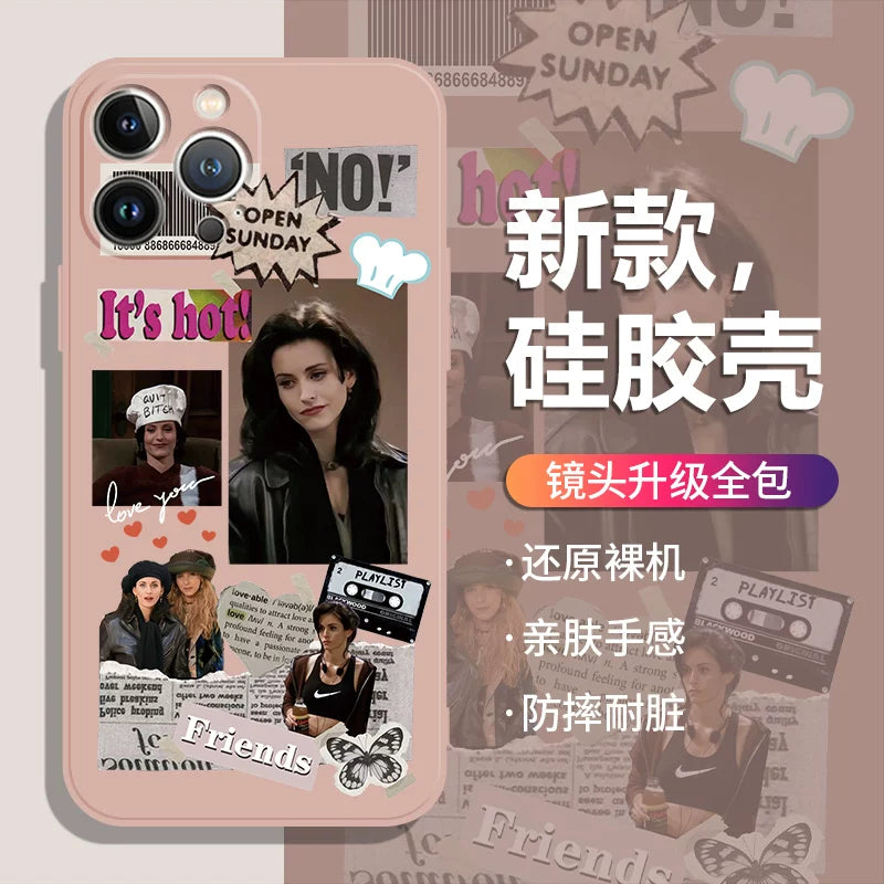 Retro Friends TV show quotes silicone phone case