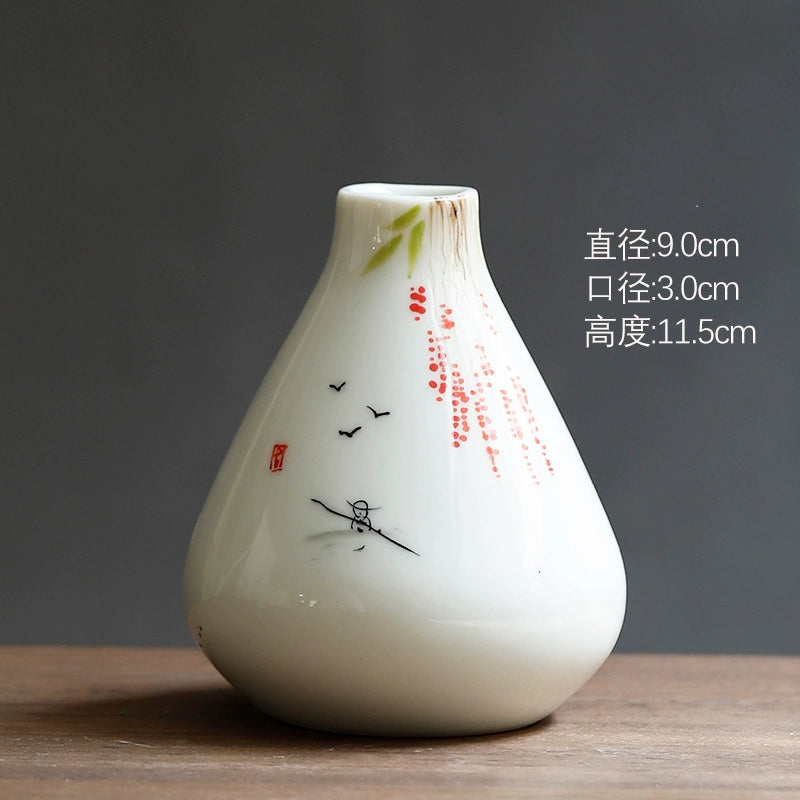 Chinese Hand Painted Ceramic Flower Vase