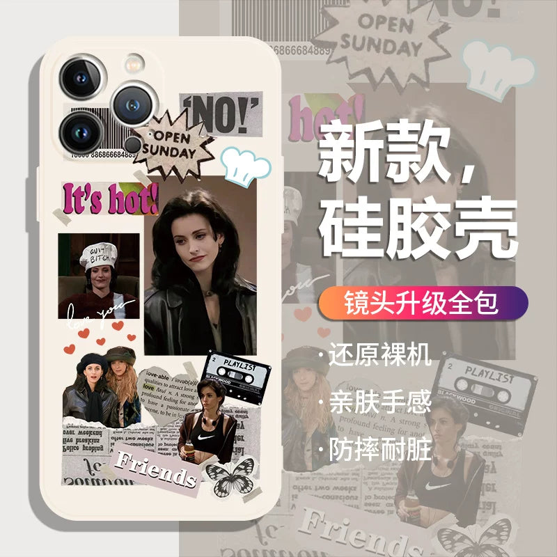 Retro Friends TV show quotes silicone phone case