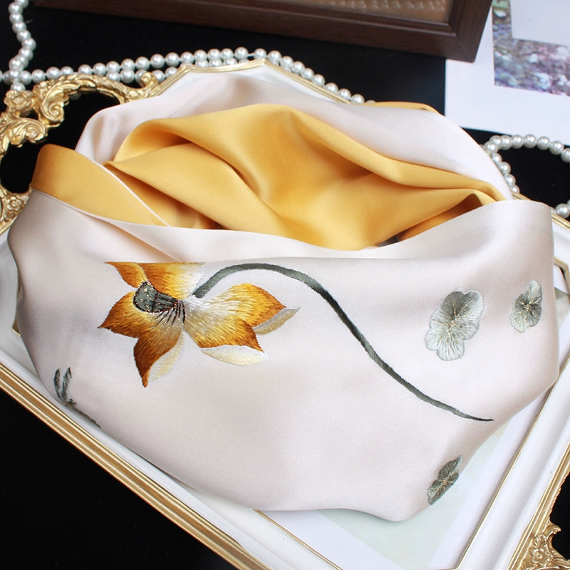 Suzhou embroidery hand-embroidered silk scarf