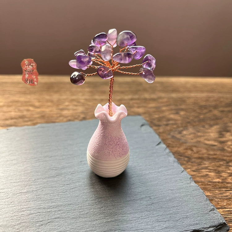 Mini Natural Amethyst Tree Wealth Tree Decoration