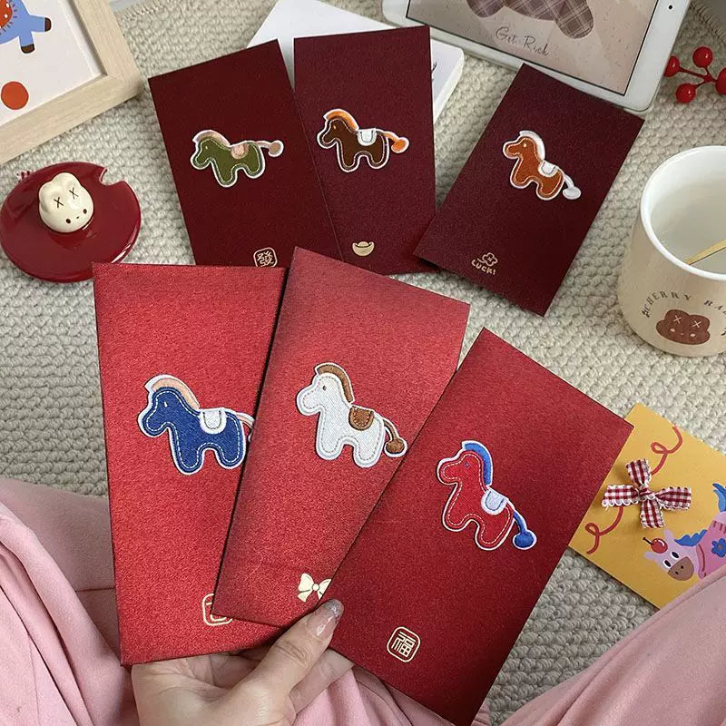 Cute and creative lucky money red envelopes for the 2026 Year of the Horse Chinese New Year