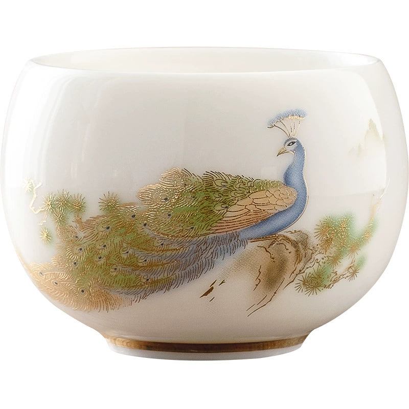 Peacock Jade Porcelain Teacup