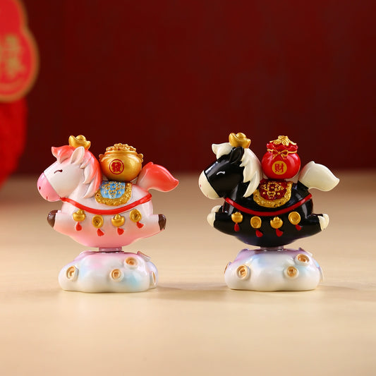 2026 Year of the Horse Decorative Lucky Pony Figurine – New Year Gift