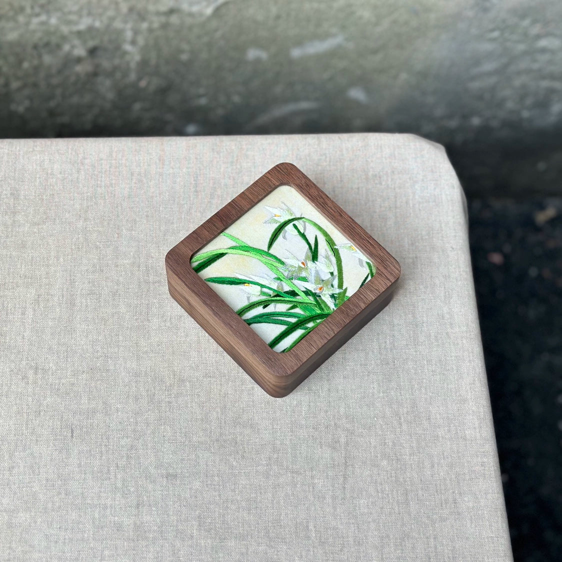 Chinese Embroidered Jewelry Box