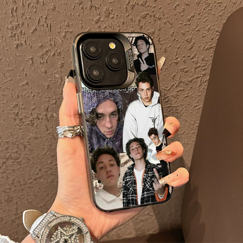 Shameless, unscrupulous Carl, with a high-end phone case.