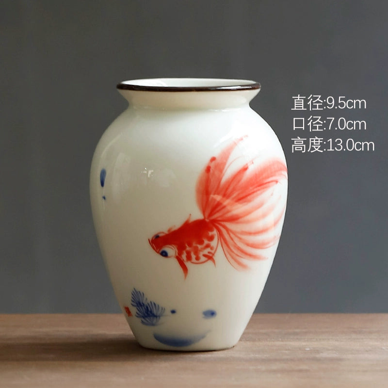 Chinese Hand Painted Ceramic Flower Vase
