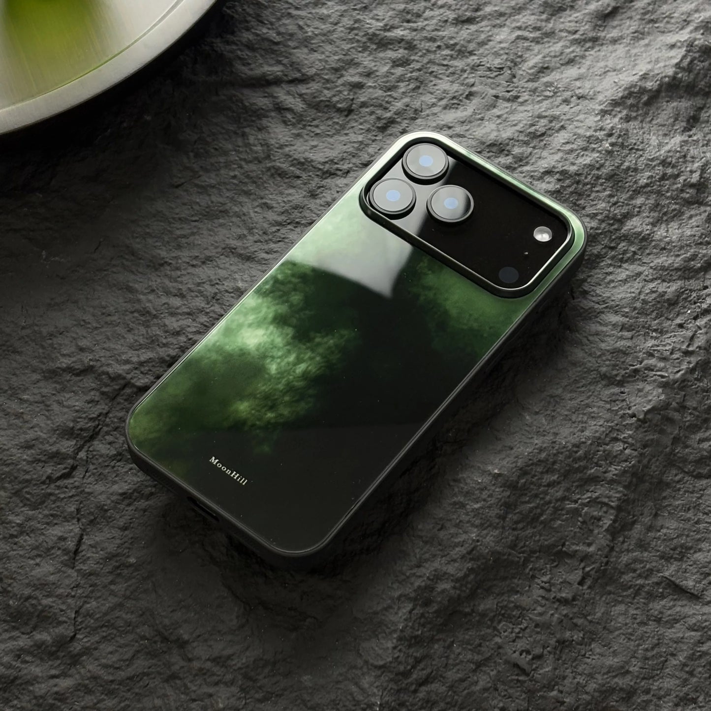 Serene forest art design anti-slip full-coverage tempered glass premium phone case