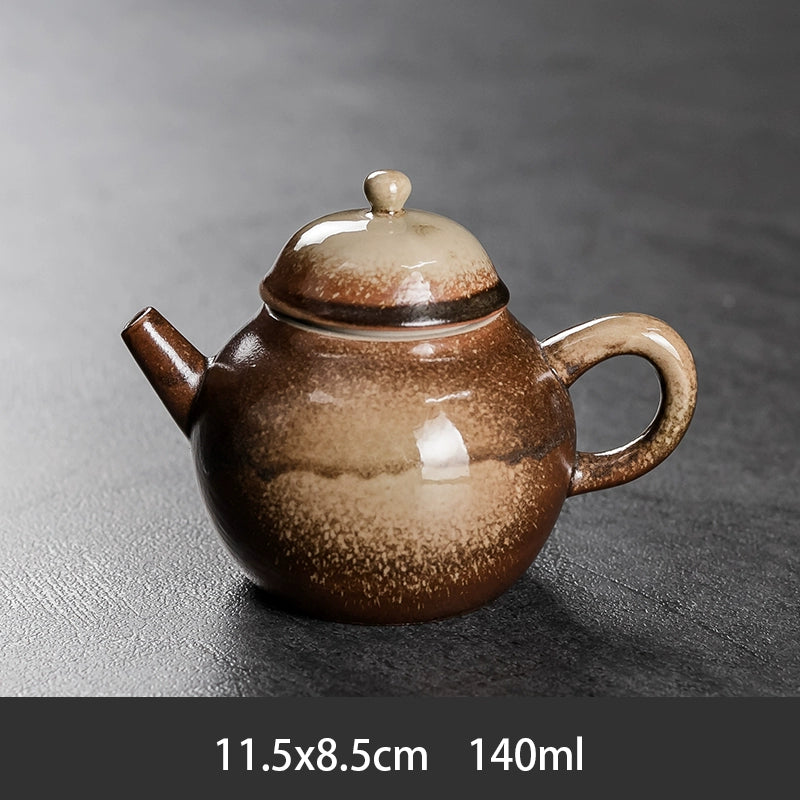 Ru Kiln Teapot Home Retro Ceramic Teapot