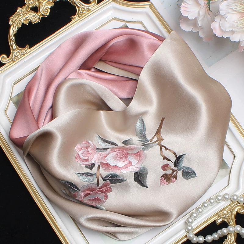 Suzhou embroidery hand-embroidered silk scarf