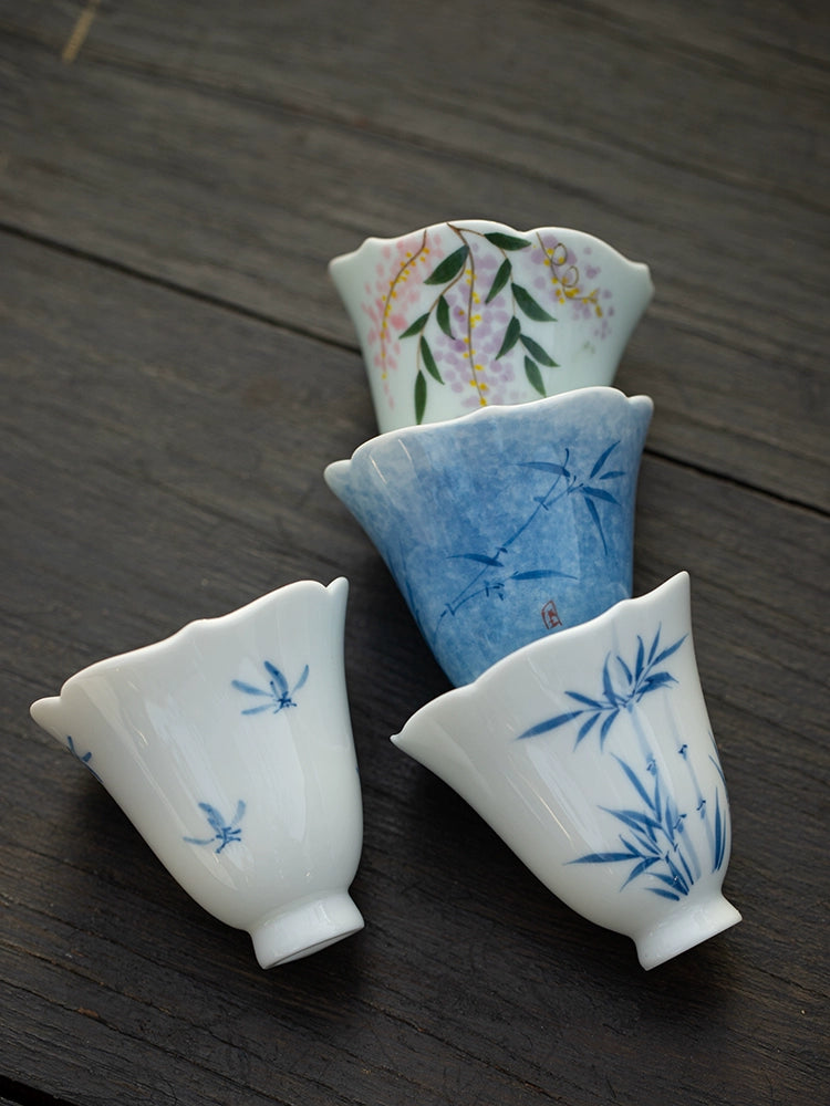 Hand-Painted Floral Teacup