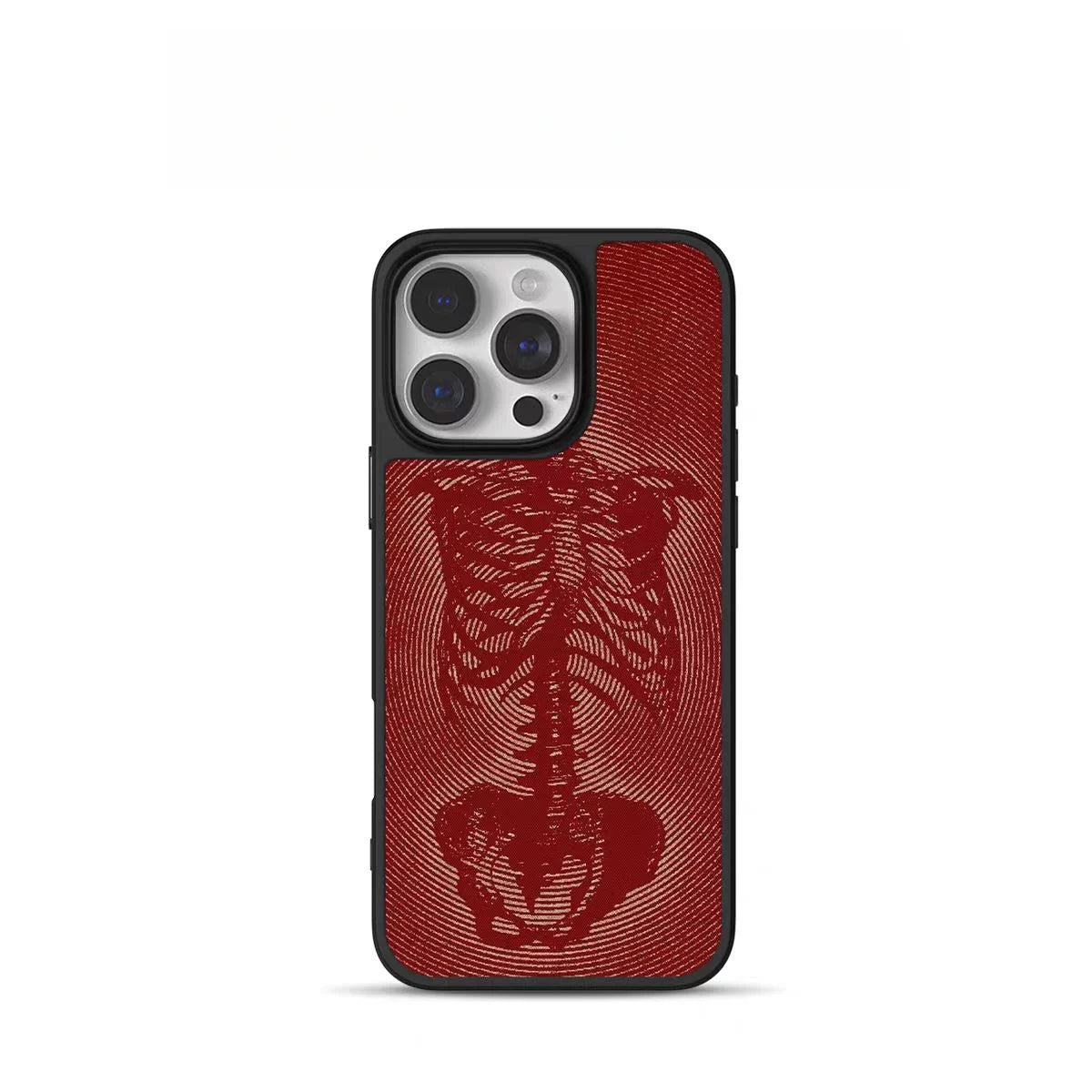 Instagram-worthy retro skull-themed black-bordered magnetic shockproof phone case.