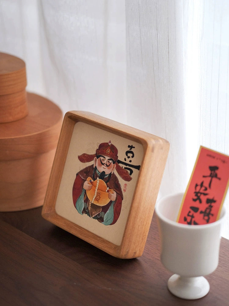 Chinese God of Wealth Photo Frame Decoration