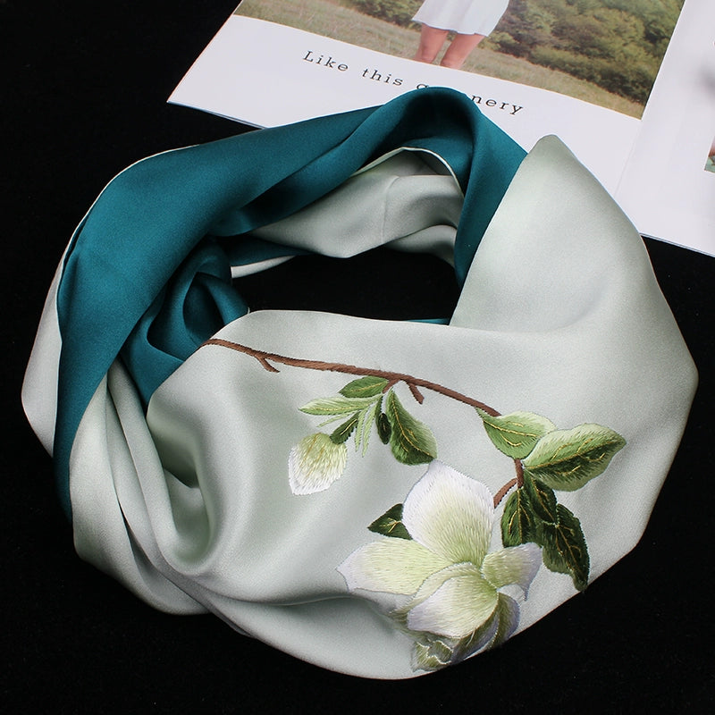 Suzhou embroidery hand-embroidered silk scarf
