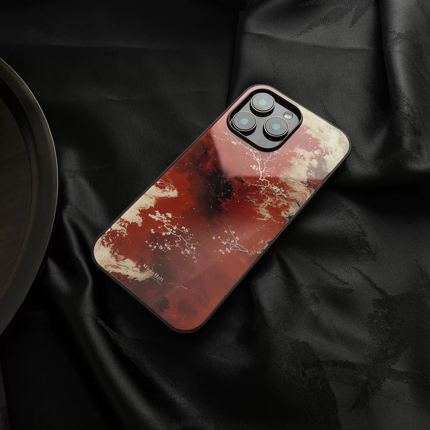 Nighttime snow scene abstract painting non-slip full-coverage glass original premium phone case