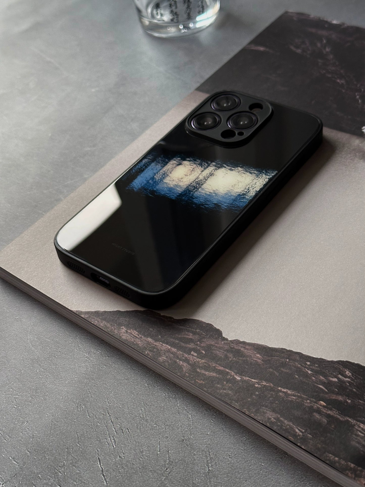 Night Studio Lake Shadow Black Phone Case