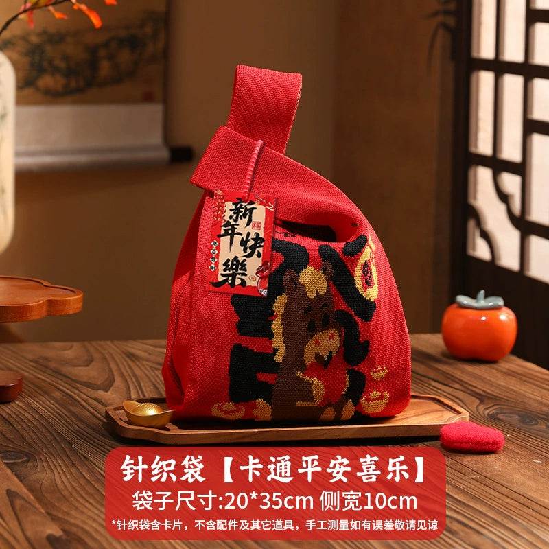 2026 New Year’s Day & Spring Festival Year of the Horse Knitted Tote Bag