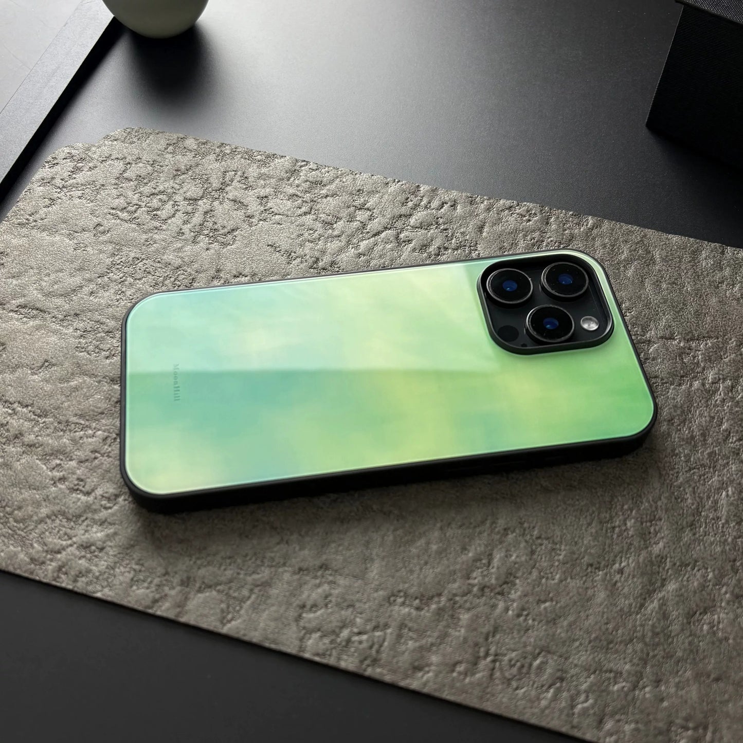 Light green non-slip full-coverage glass original premium phone case