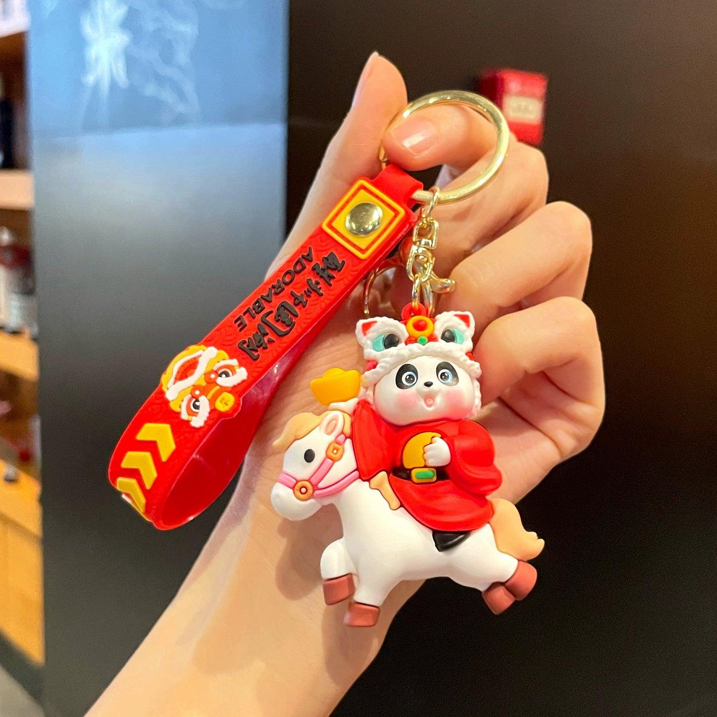 2026 Year of the Horse Mascot Hanging Ornament – “Immediate Wealth” Keychain