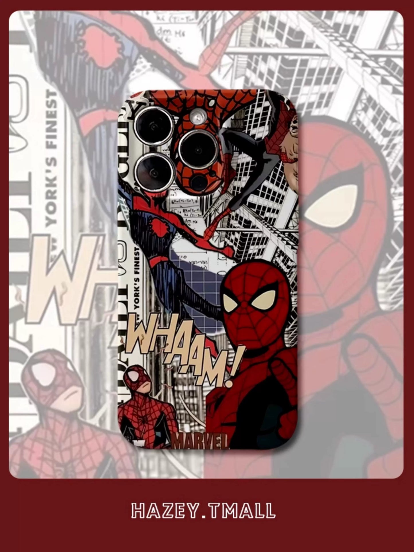 American retro hazey super spider-man film cartoon soft case phone case