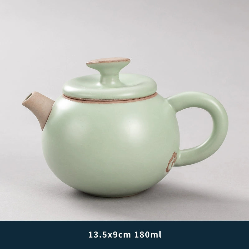 Ru Kiln Teapot Home Retro Ceramic Teapot
