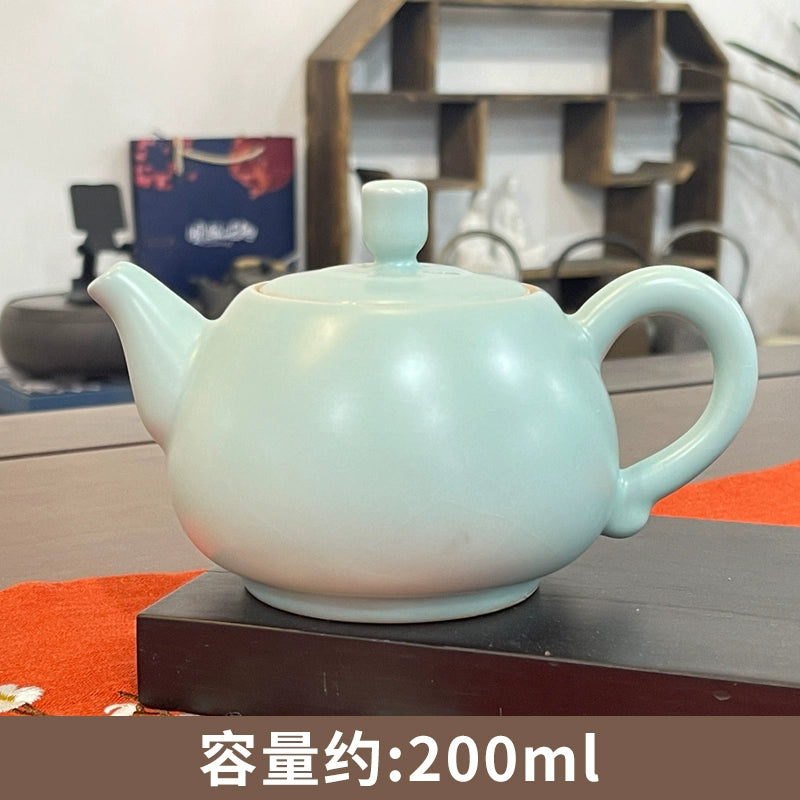 Ru Kiln Teapot Home Retro Ceramic Teapot