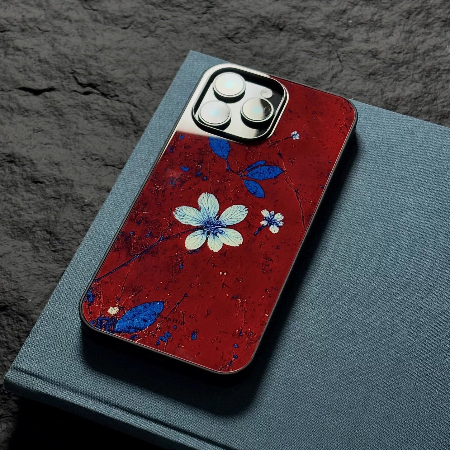 Burning White Orchid Full-Wrap Glass Original Design Premium Phone Case