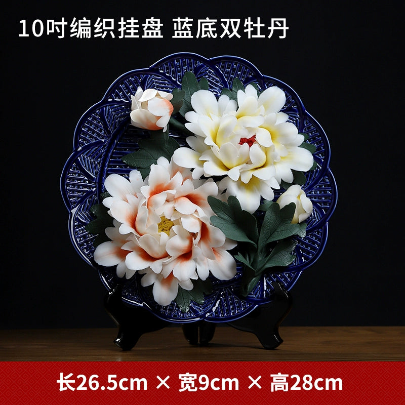 Ceramic Flower Tray Art Desktop Accessories
