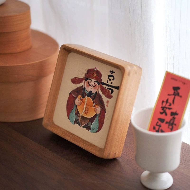 Chinese God of Wealth Photo Frame Decoration