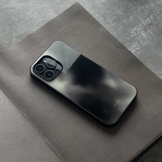 Nighttime black cloud pattern anti-slip full-coverage glass premium phone case