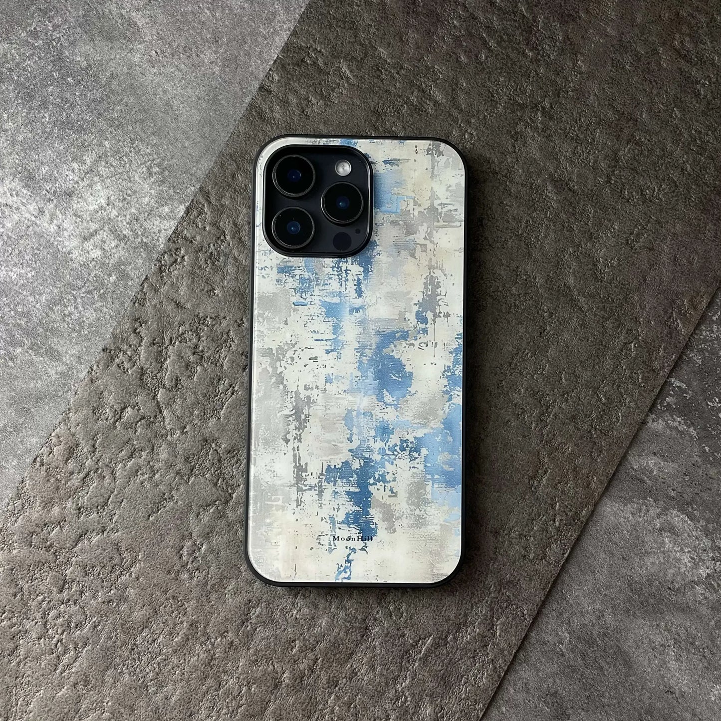 Blue non-slip full-coverage glass original design premium phone case