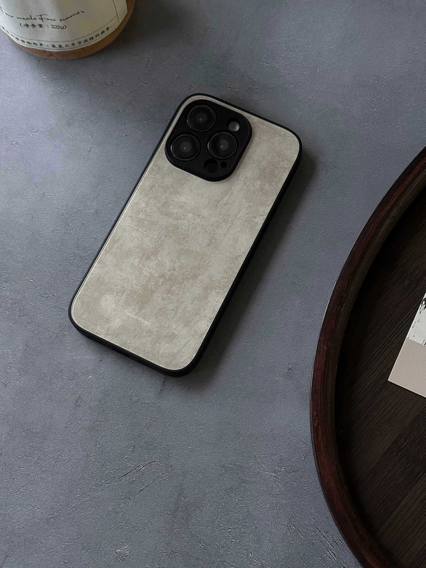 Night Studio Stone Pattern Art Glass Phone Case