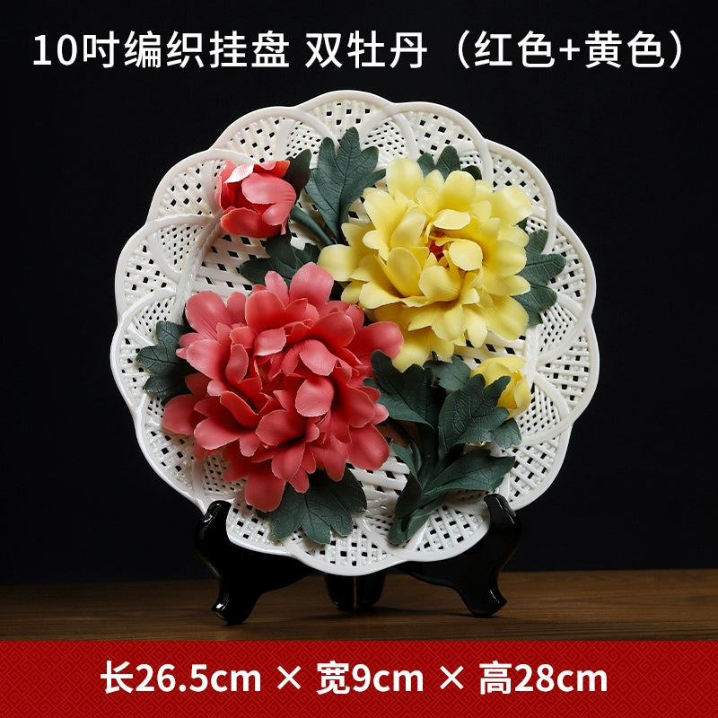 Ceramic Flower Tray Art Desktop Accessories