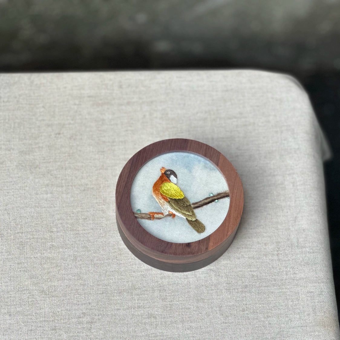 Chinese Embroidered Jewelry Box