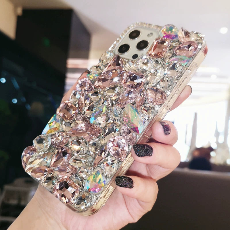 High-end luxury rhinestone full-coverage shockproof phone case