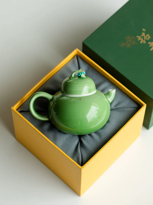 Emerald Ceramic Teapot Single Teapot