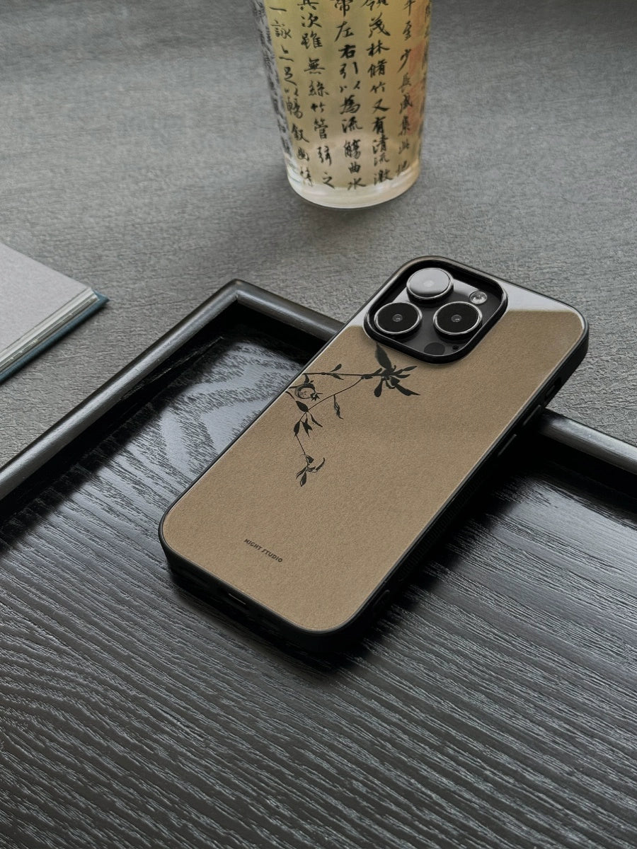 Night Studio Pomegranate Branch Brown Phone Case