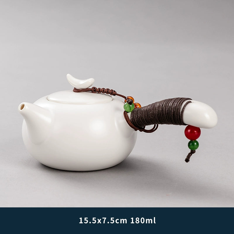 Ru Kiln Teapot Home Retro Ceramic Teapot