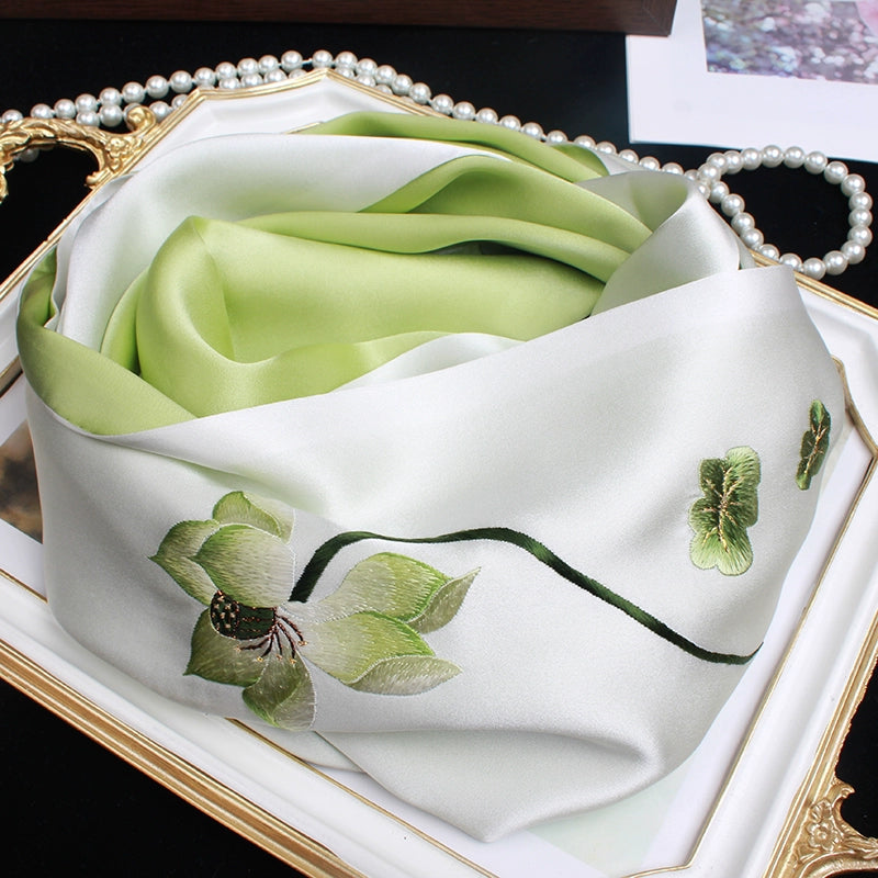 Suzhou embroidery hand-embroidered silk scarf