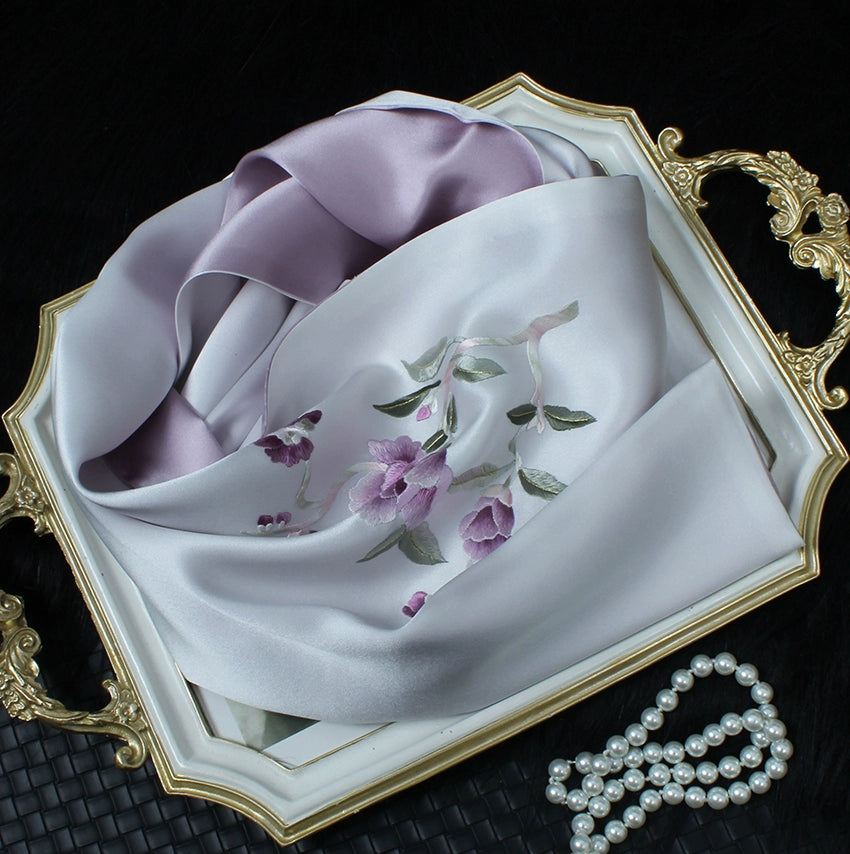 Suzhou embroidery hand-embroidered silk scarf
