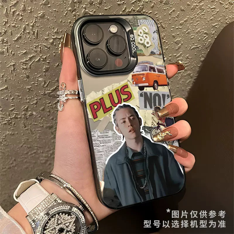 Shameless, unscrupulous Carl, with a high-end phone case.