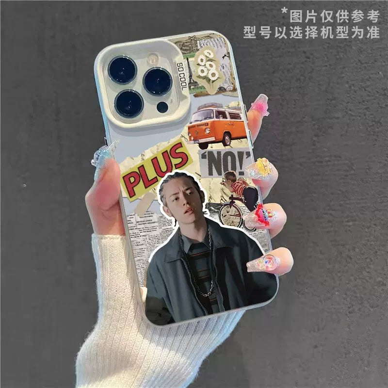Shameless, unscrupulous Carl, with a high-end phone case.
