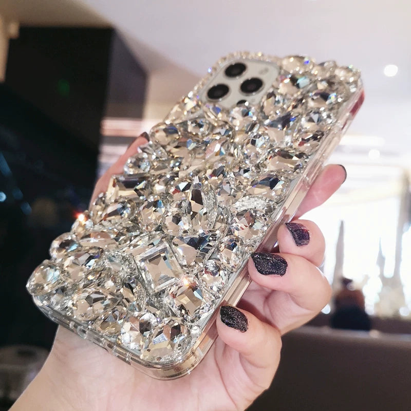 High-end luxury rhinestone full-coverage shockproof phone case