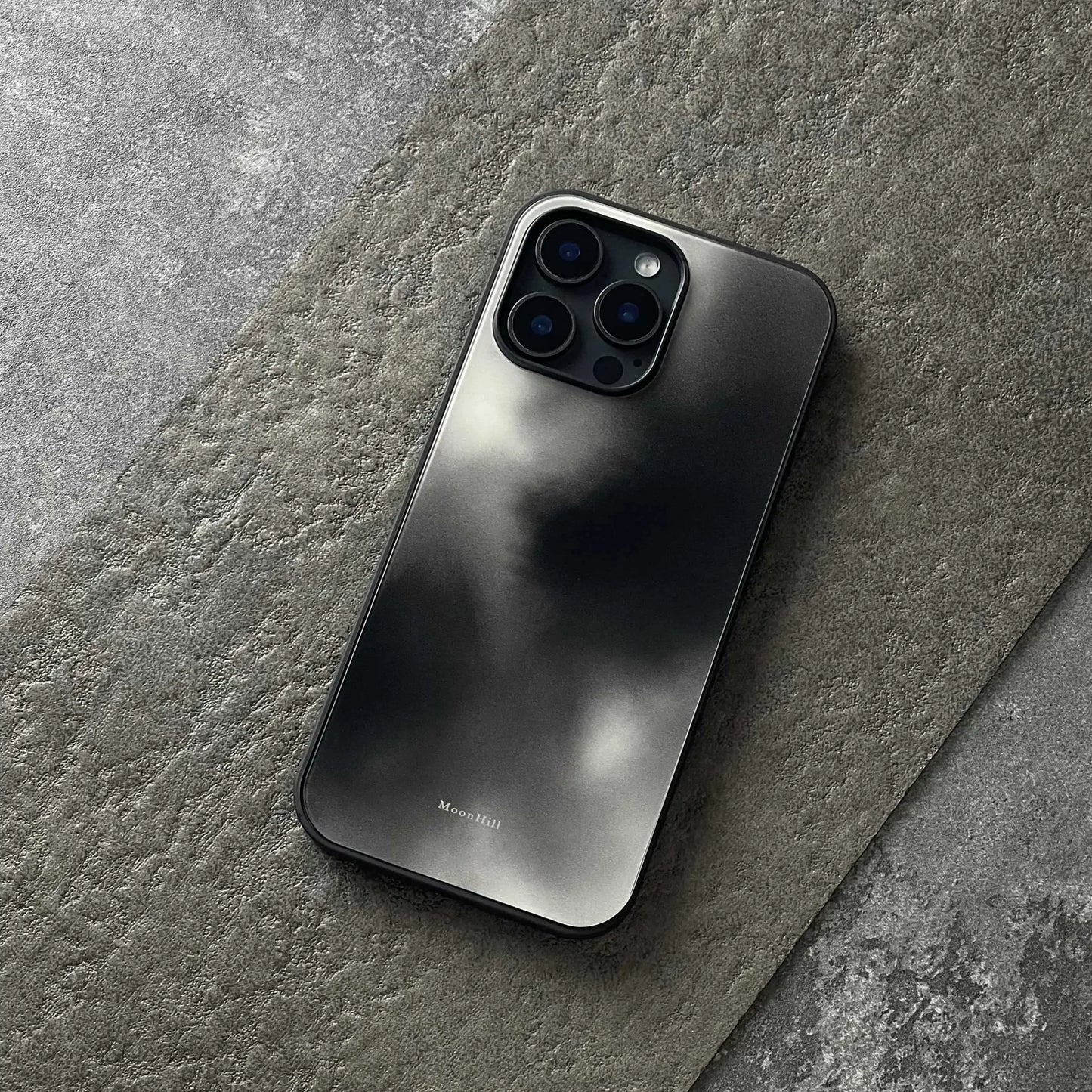 Nighttime black cloud pattern anti-slip full-coverage glass premium phone case