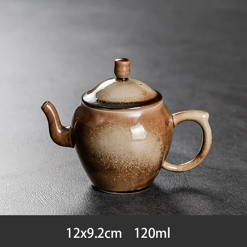 Ru Kiln Teapot Home Retro Ceramic Teapot