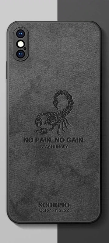 Zodiac Sign Black Sweatproof Phone Case