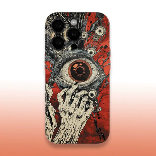 Retro eye of cthulhu dark film glossy hard case full coverage phone case