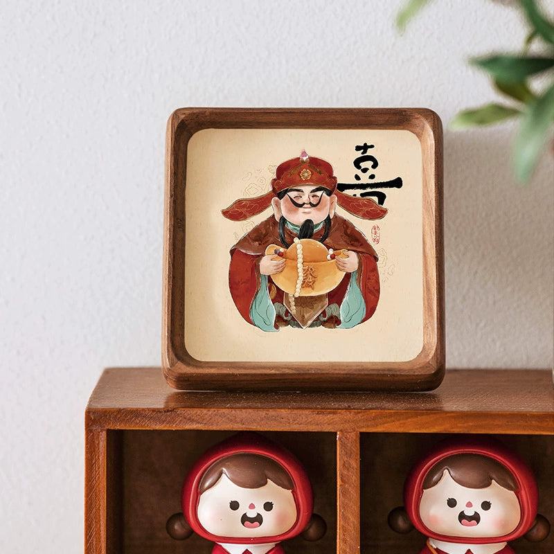 Chinese God of Wealth Photo Frame Decoration