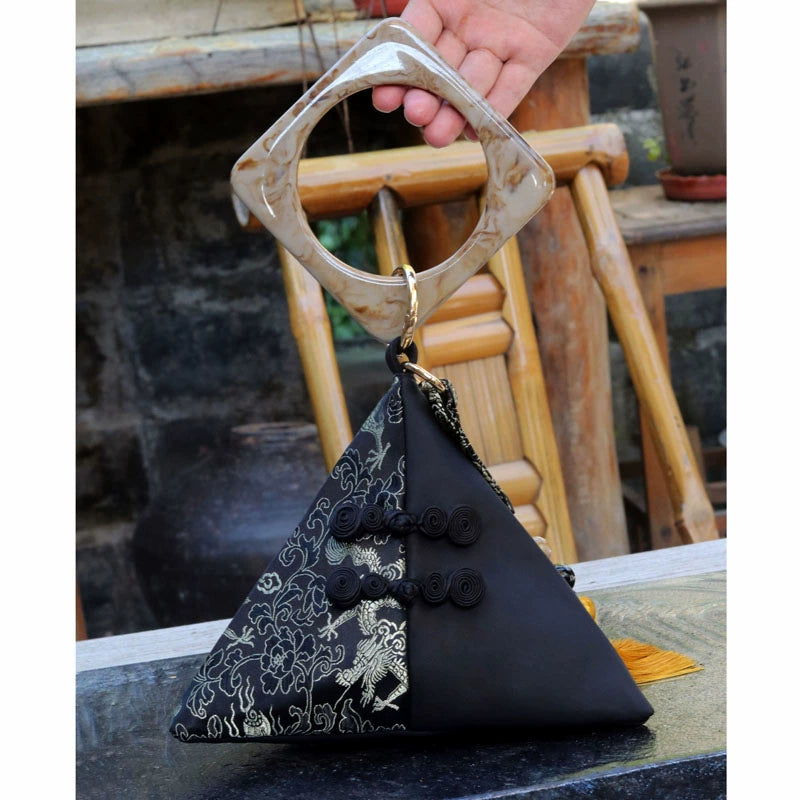Dragon Totem Triangular Forged Silk Bag