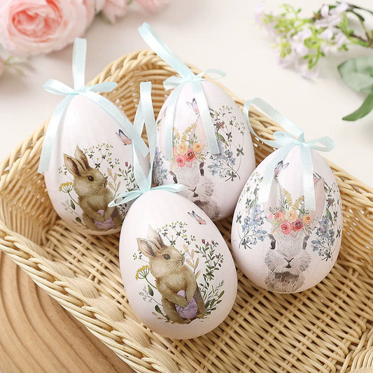 Easter Creative Painted Foam Bunny Egg Ornament